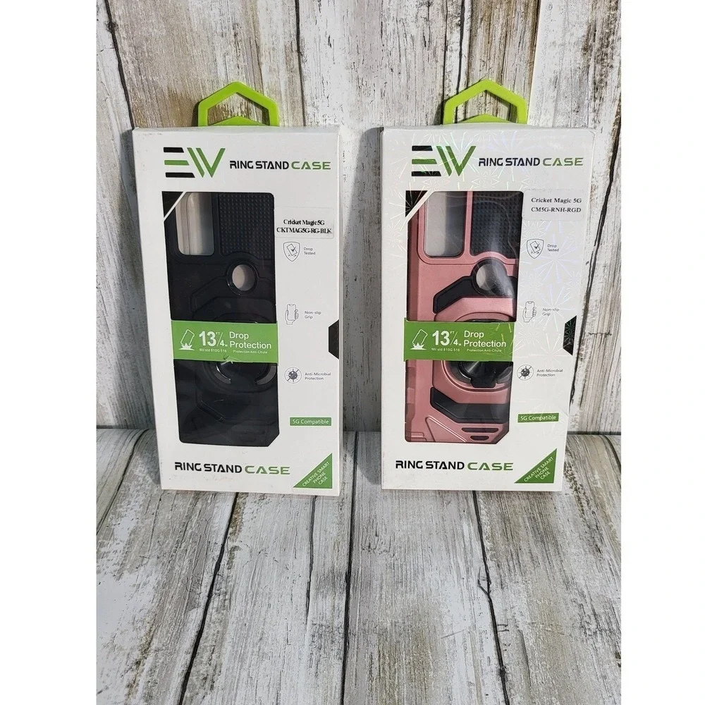 Cricket Magic 5G Phone Case EW Ring Stand Shockproof Protective Cover